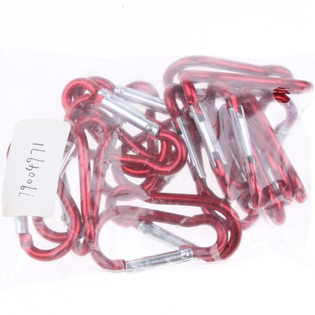 20pcs Aluminum Alloy Gourd-shaped  Carabiners Keychain Buckle Outdoor Red