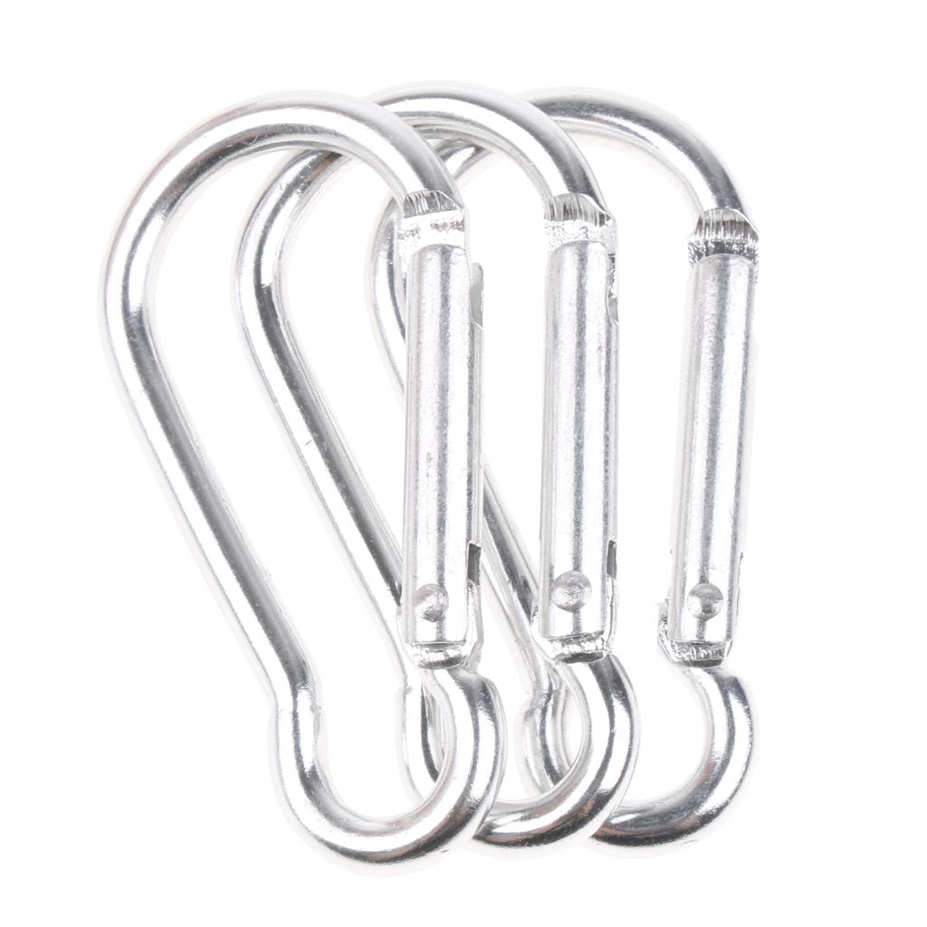 20pcs Aluminum Alloy Gourd-shaped  Carabiners Keychain Buckle Outdoor Silver