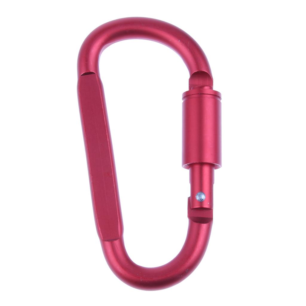 10Pcs Aluminum Carabiner Clip Snap Hook Spring Loaded Carabina Carbine Red