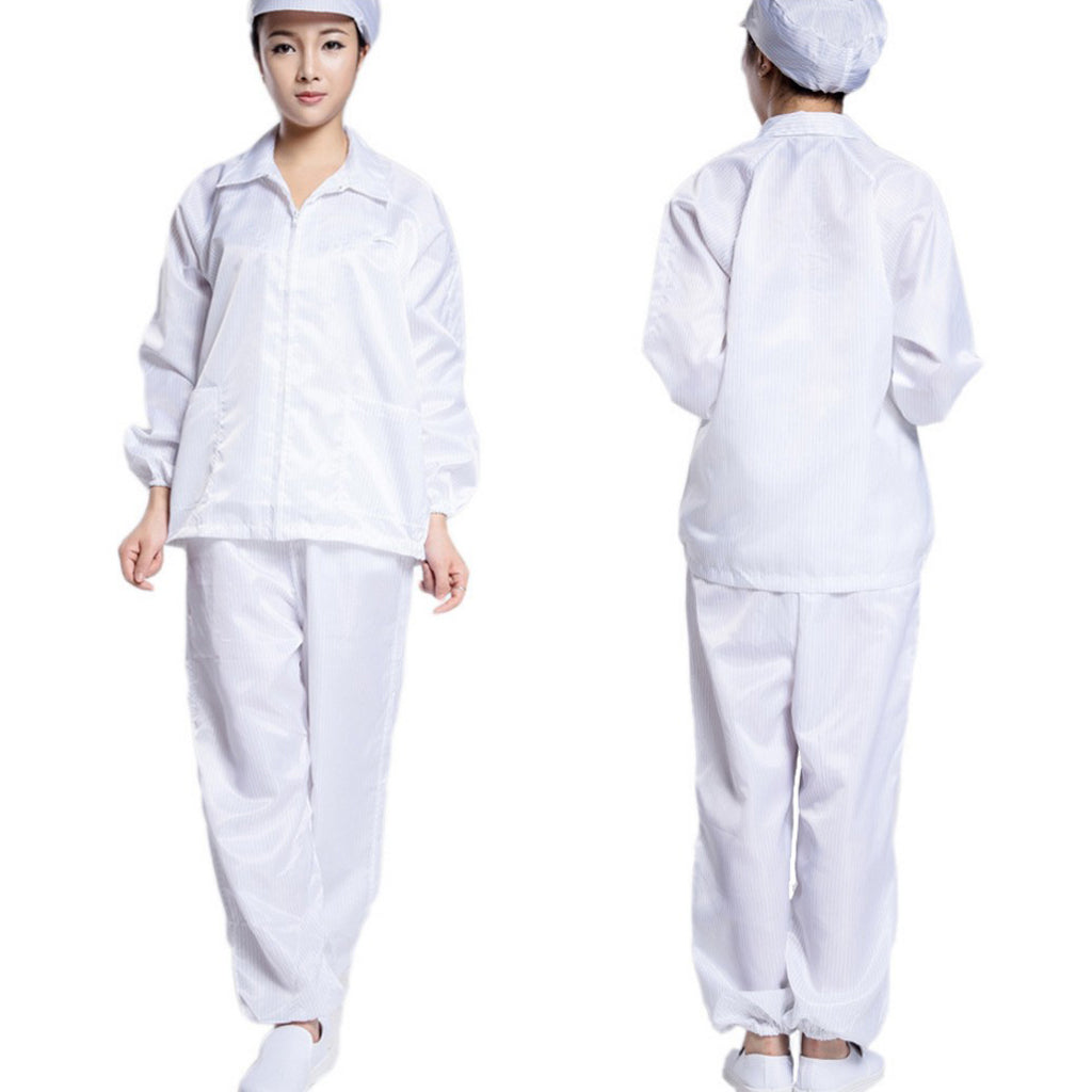 Protective Dustproof Anti-static Clothes for Auto Repair Work  White