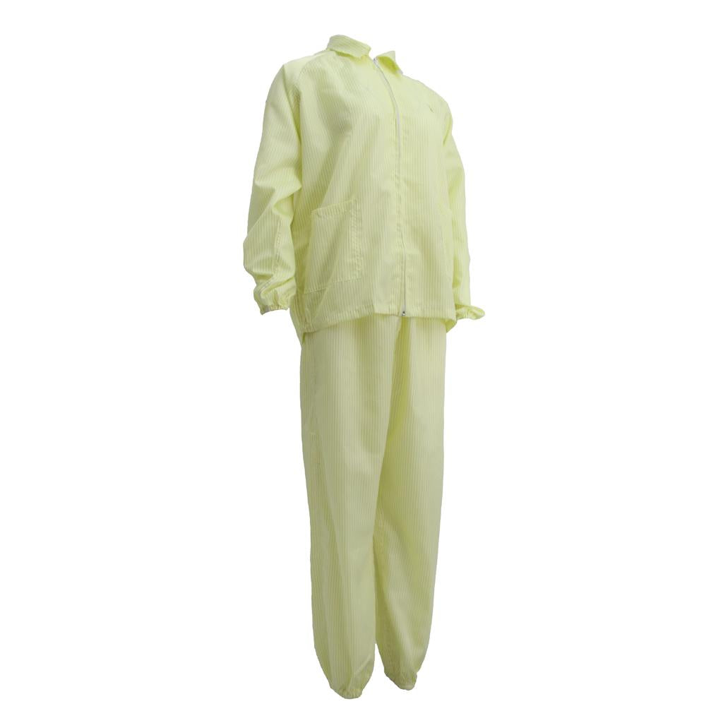 Protective Dustproof Anti-static Clothes for Auto Repair Work  Light Yellow