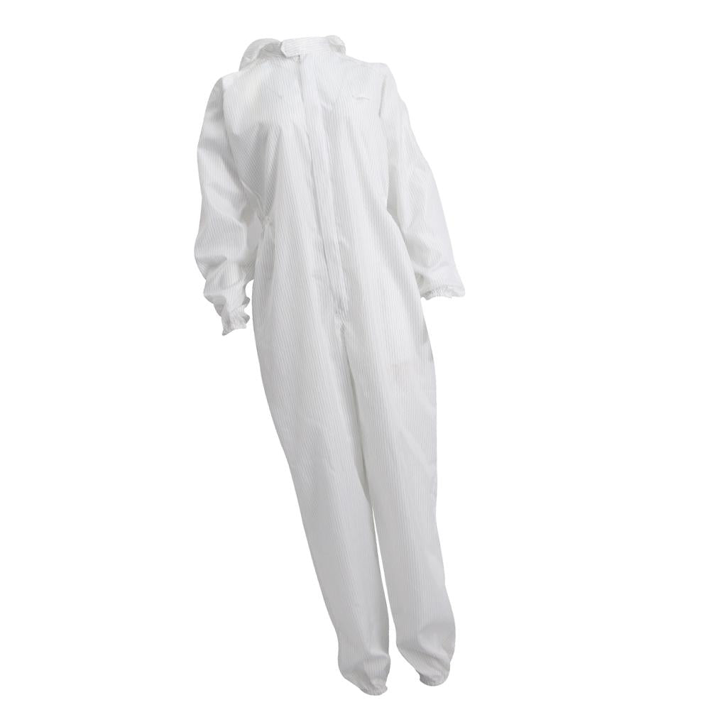 Disposable Unisex Anti static Protective Coverall with Hood & Boots White