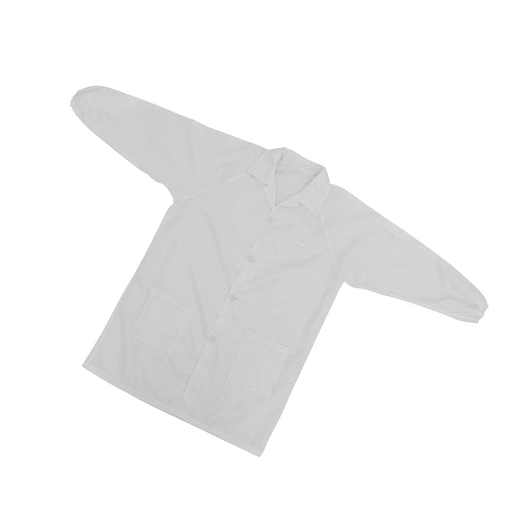 Antistatic Industrial Chemical Protective Suit Coverall Cloth White