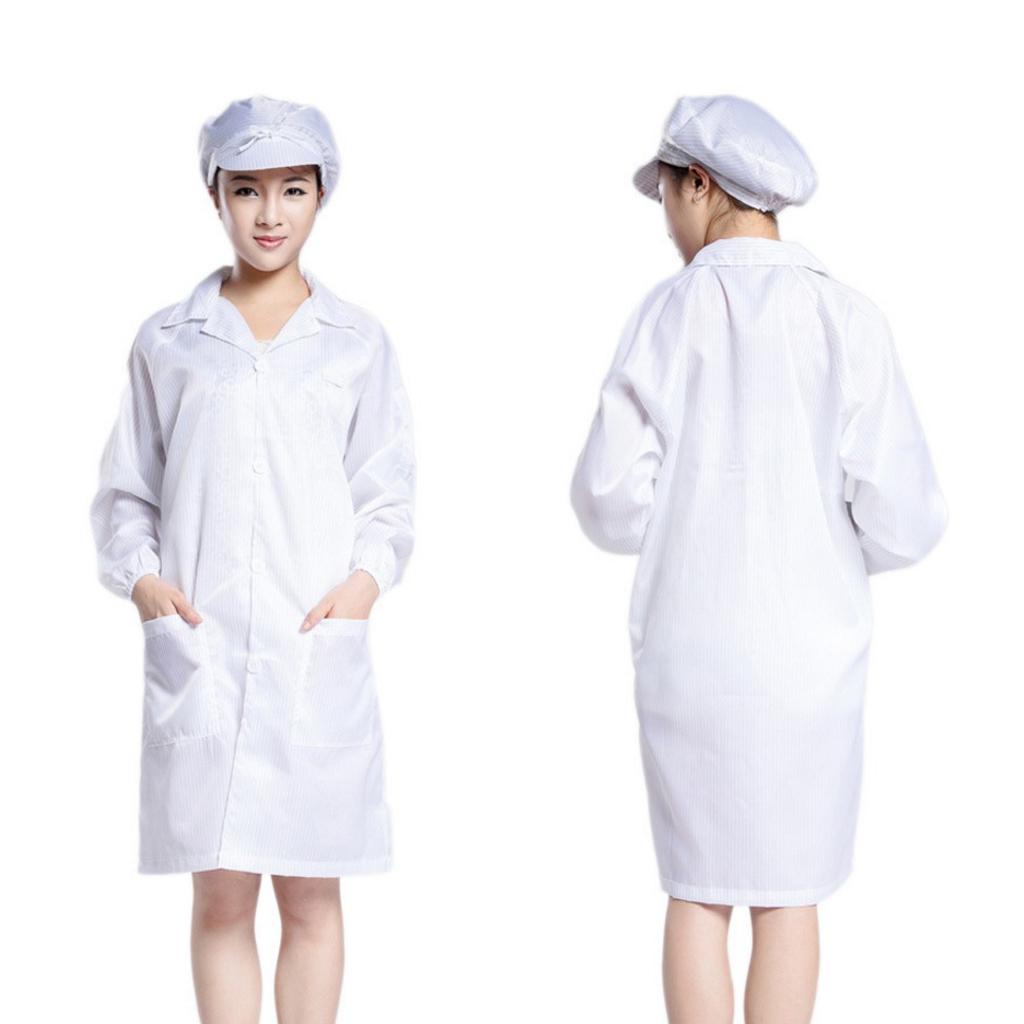 Antistatic Industrial Chemical Protective Suit Coverall Cloth White