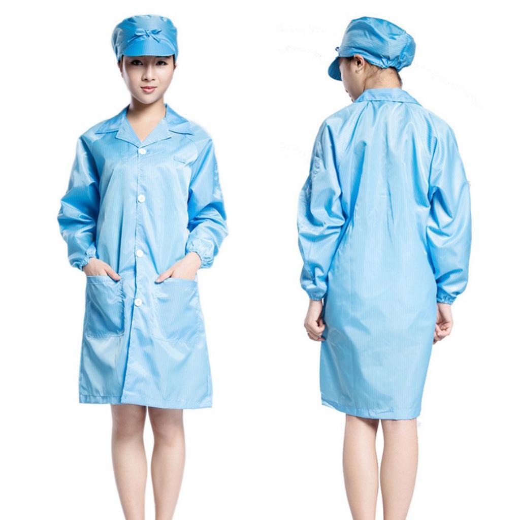 Antistatic Industrial Chemical Protective Suit Coverall Cloth Blue