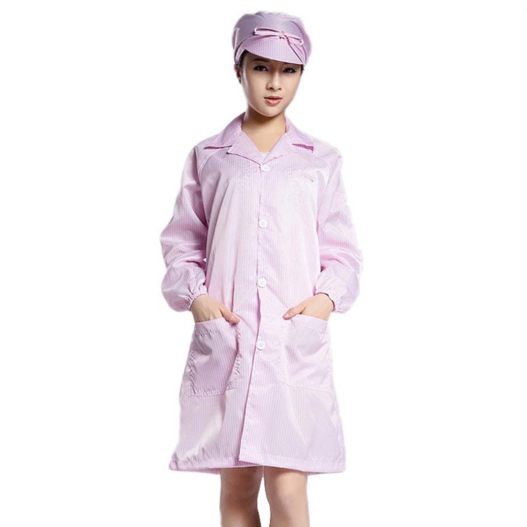 Antistatic Industrial Chemical Protective Suit Coverall Cloth Pink