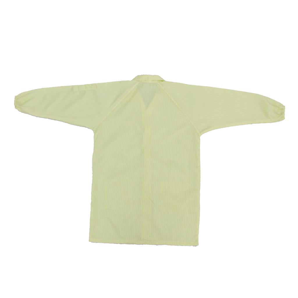 Antistatic Industrial Chemical Protective Suit Coverall Cloth Light Yellow