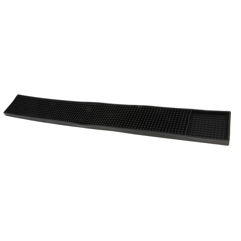 Black Rubber Beer Bar Runner Spill Mat for Home Pub Cafe Party 60x8x1cm