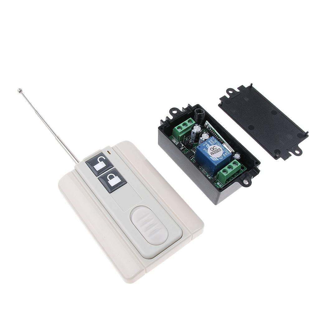 12V Learning Remote Control Switch Unit with 2-Bottom Controller 433Mhz