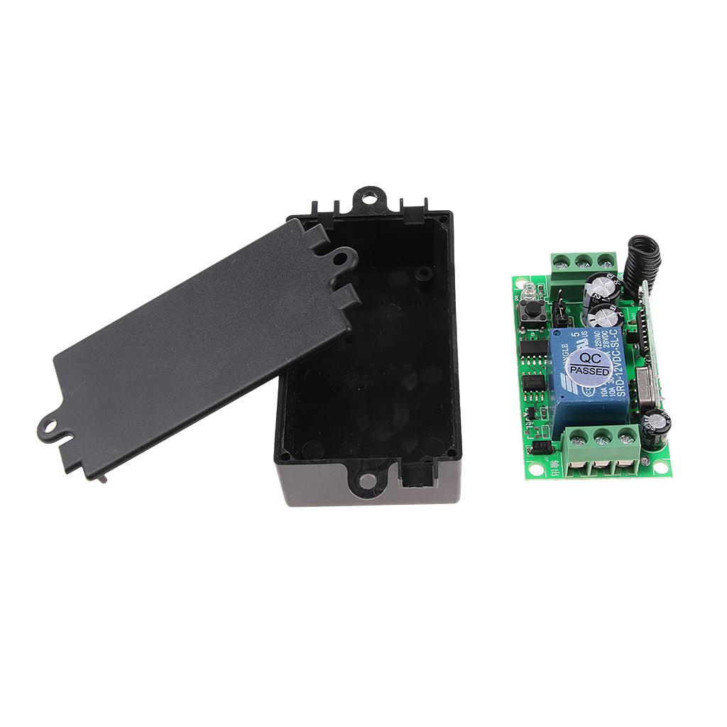 12V Learning Remote Control Switch Unit with 2-Bottom Controller 433Mhz