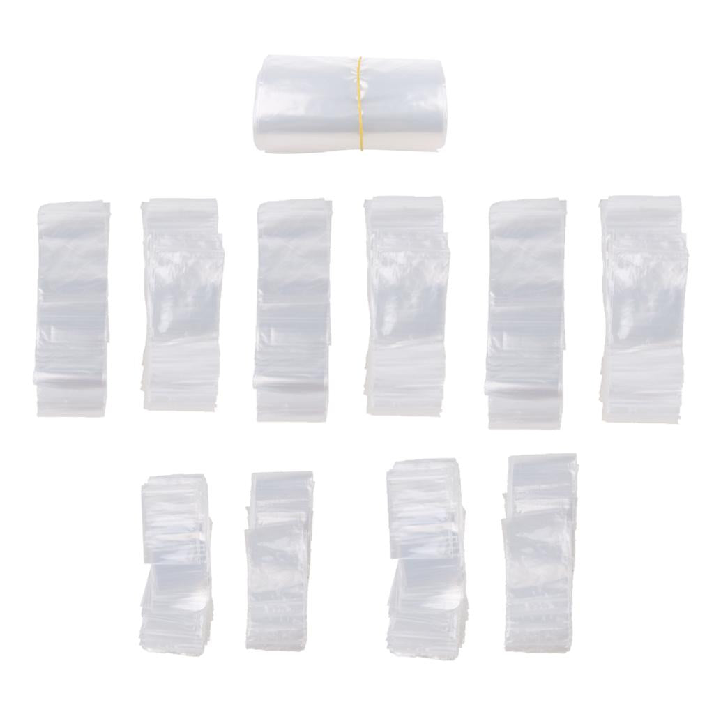 500 Pieces Clear Grip Seal Ziplock Bag Self Seal Resealable Bags 4*6cm, Food Grade PE