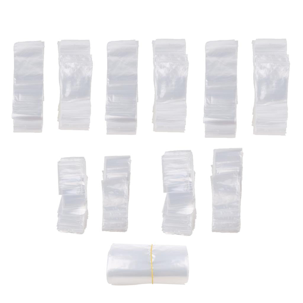 500 Pieces Clear Grip Seal Ziplock Bag Self Seal Resealable Bags 4*6cm, Food Grade PE