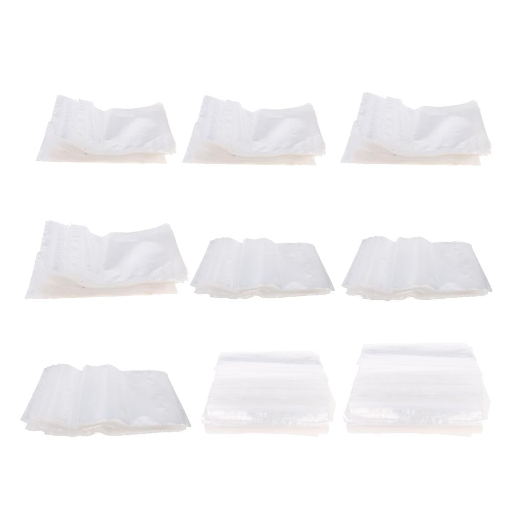 100 Pieces Clear Grip Seal Ziplock Bag Self Seal Resealable Bags 11×16cm