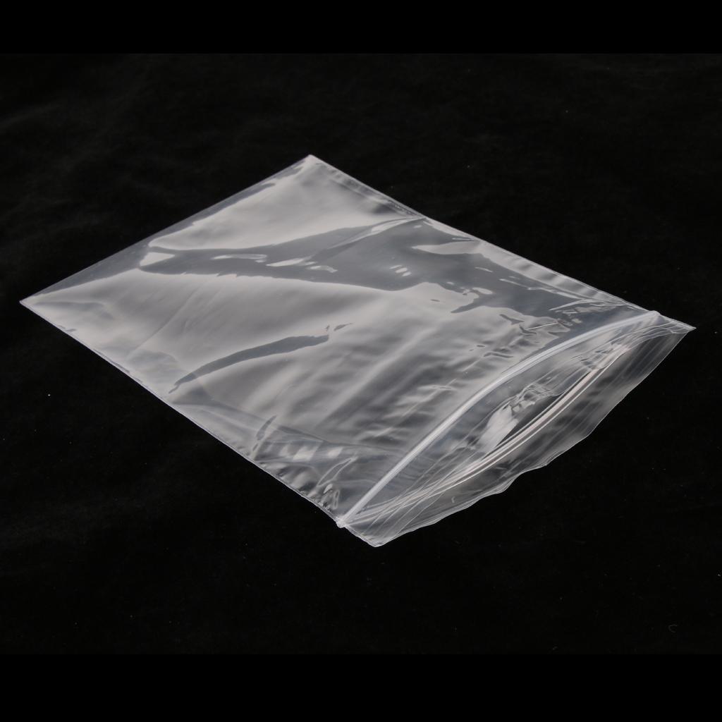 100 Pieces Clear Grip Seal Ziplock Bag Self Seal Resealable Bags 11×16cm