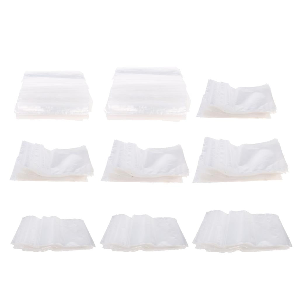 100 Pieces Clear Grip Seal Ziplock Bag Self Seal Resealable Bags 11×16cm