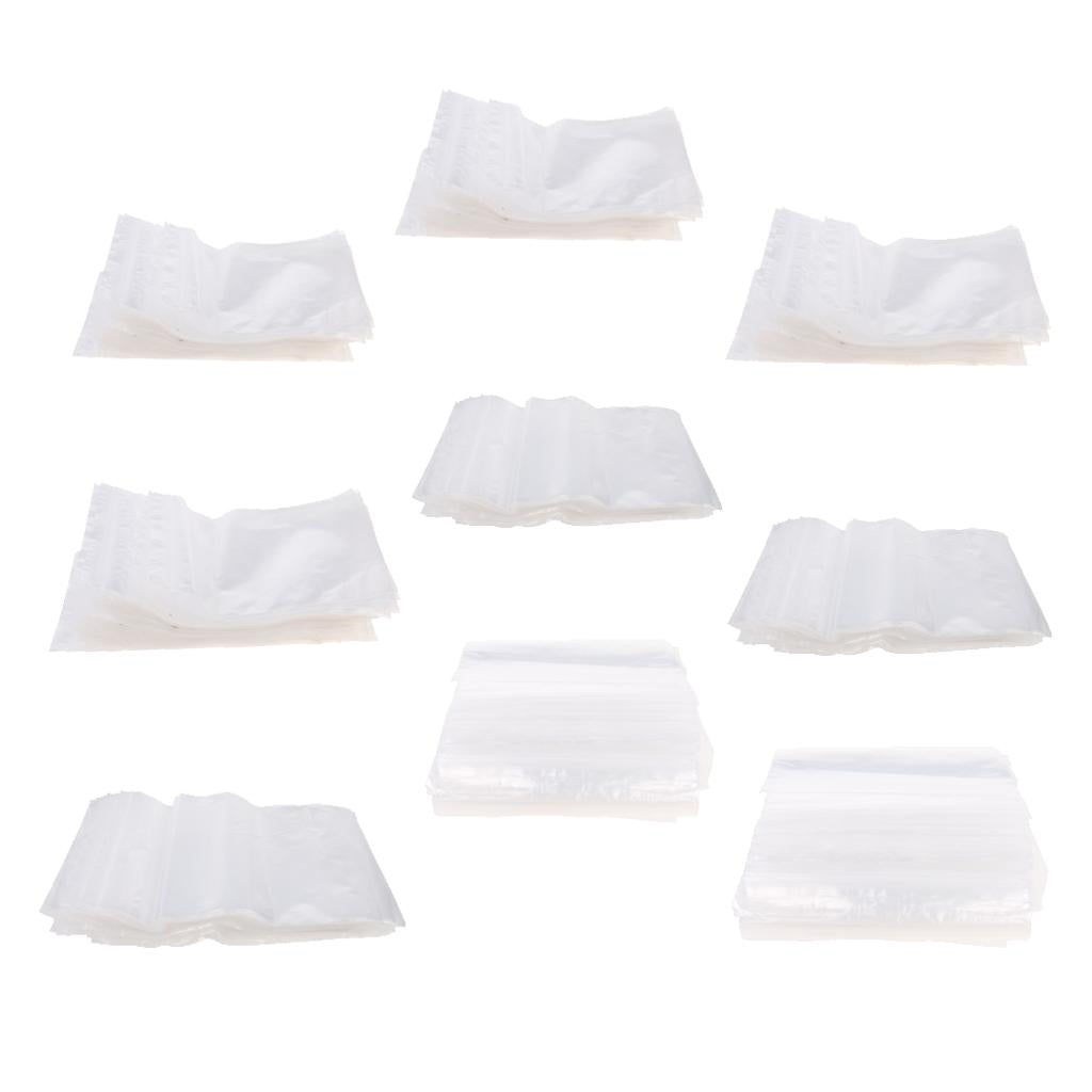 100 Pieces Clear Grip Seal Ziplock Bag Self Seal Resealable Bags 11×16cm