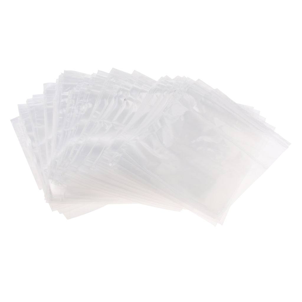 100 Pieces Clear Grip Seal Ziplock Bag Self Seal Resealable Bags 14×20cm