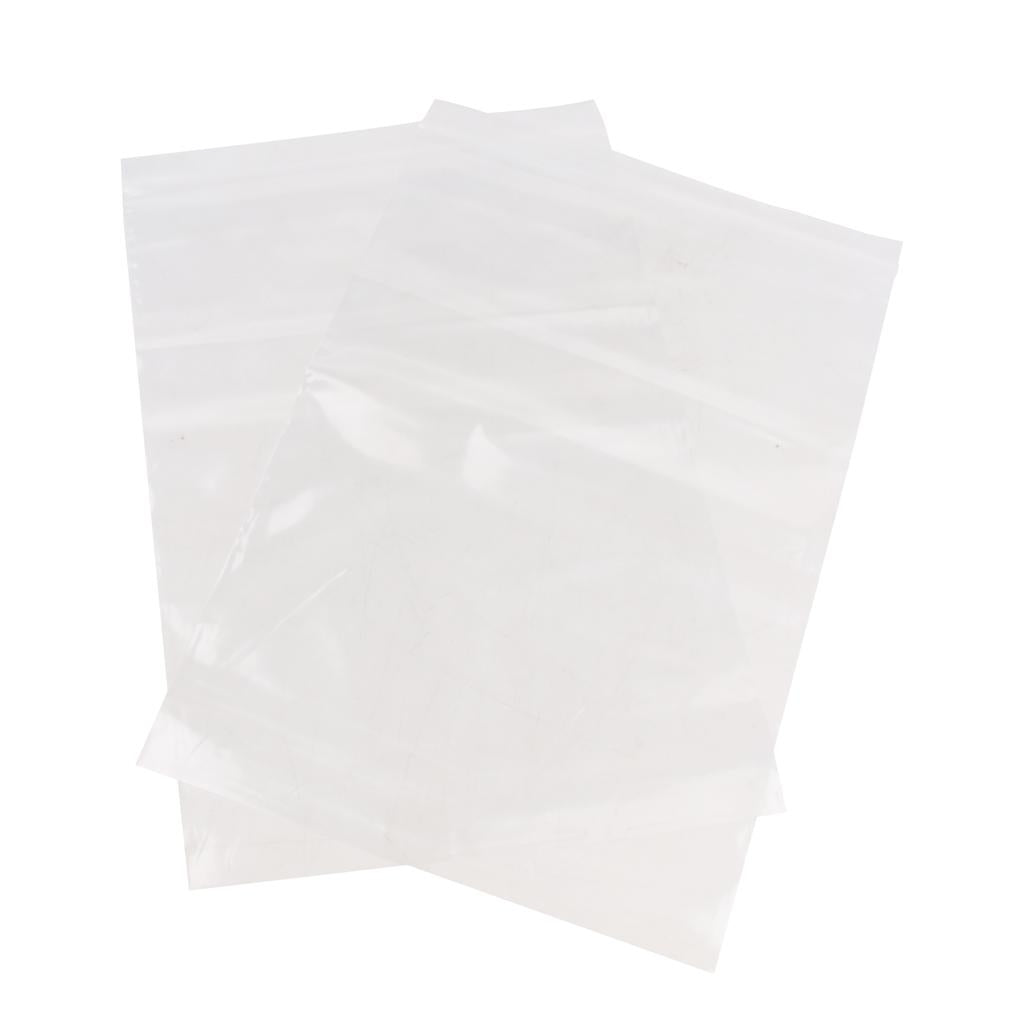 100 Pieces Clear Grip Seal Ziplock Bag Self Seal Resealable Bags 15×22cm