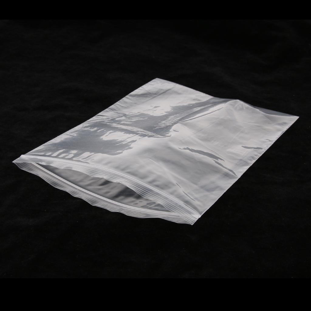 100 Pieces Clear Grip Seal Ziplock Bag Self Seal Resealable Bags 15×22cm