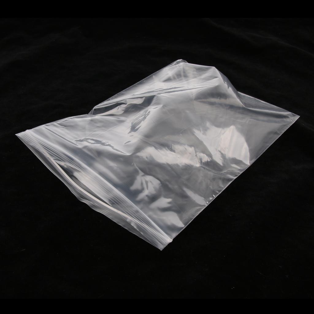 100 Pieces Clear Grip Seal Ziplock Bags Self Seal Resealable Bag 17×25cm