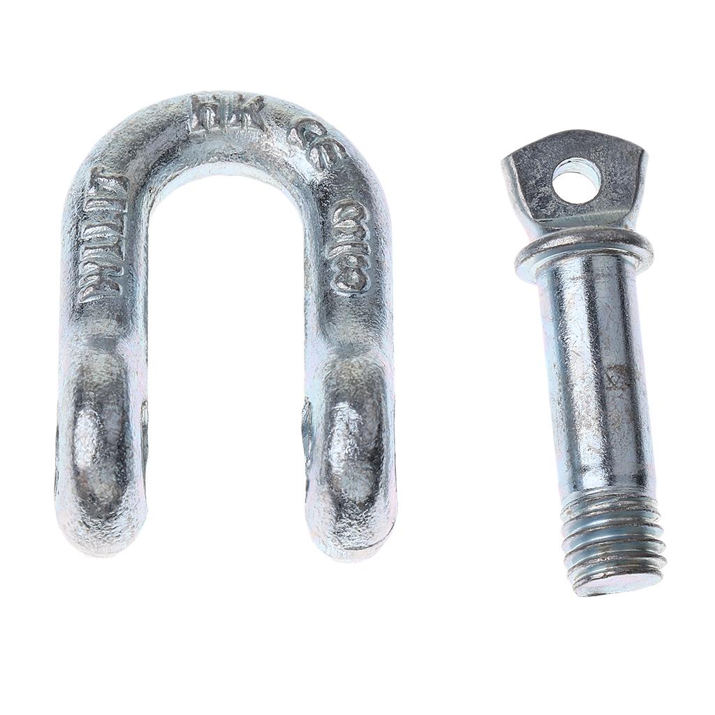 U Shackle D Buckle Screw Pin Alloy Steel Rigging Galvanised Hardware 10mm