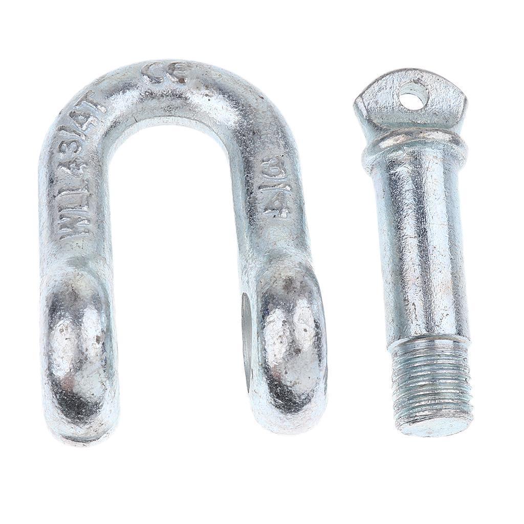 U Shackle D Buckle Screw Pin Alloy Steel Rigging Galvanised Hardware 19mm