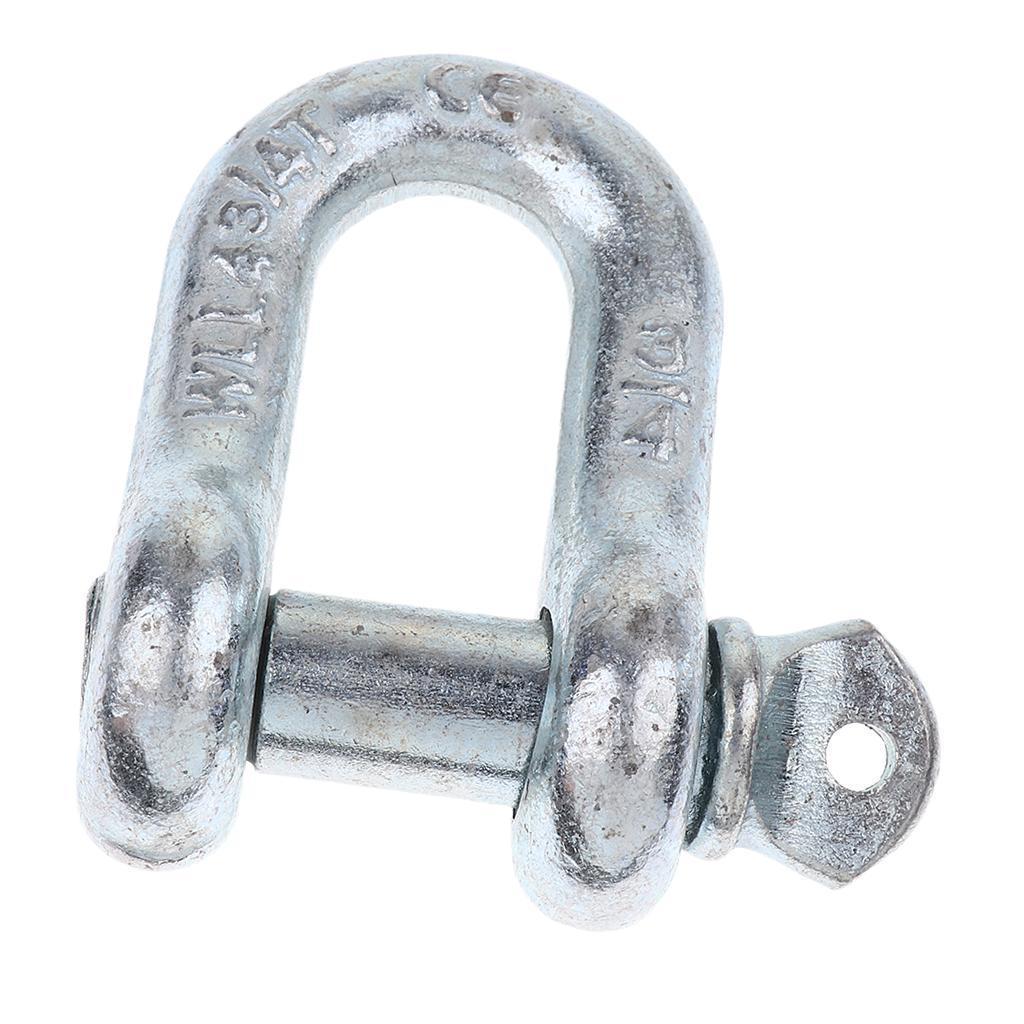 U Shackle D Buckle Screw Pin Alloy Steel Rigging Galvanised Hardware 19mm