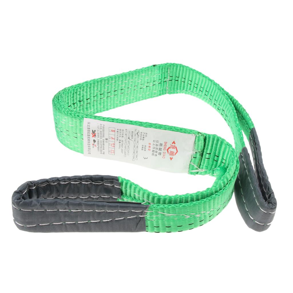 Flat Lifting Sling Towing Pulling Strap Rope Polyester 1 Meter 1 Tonne