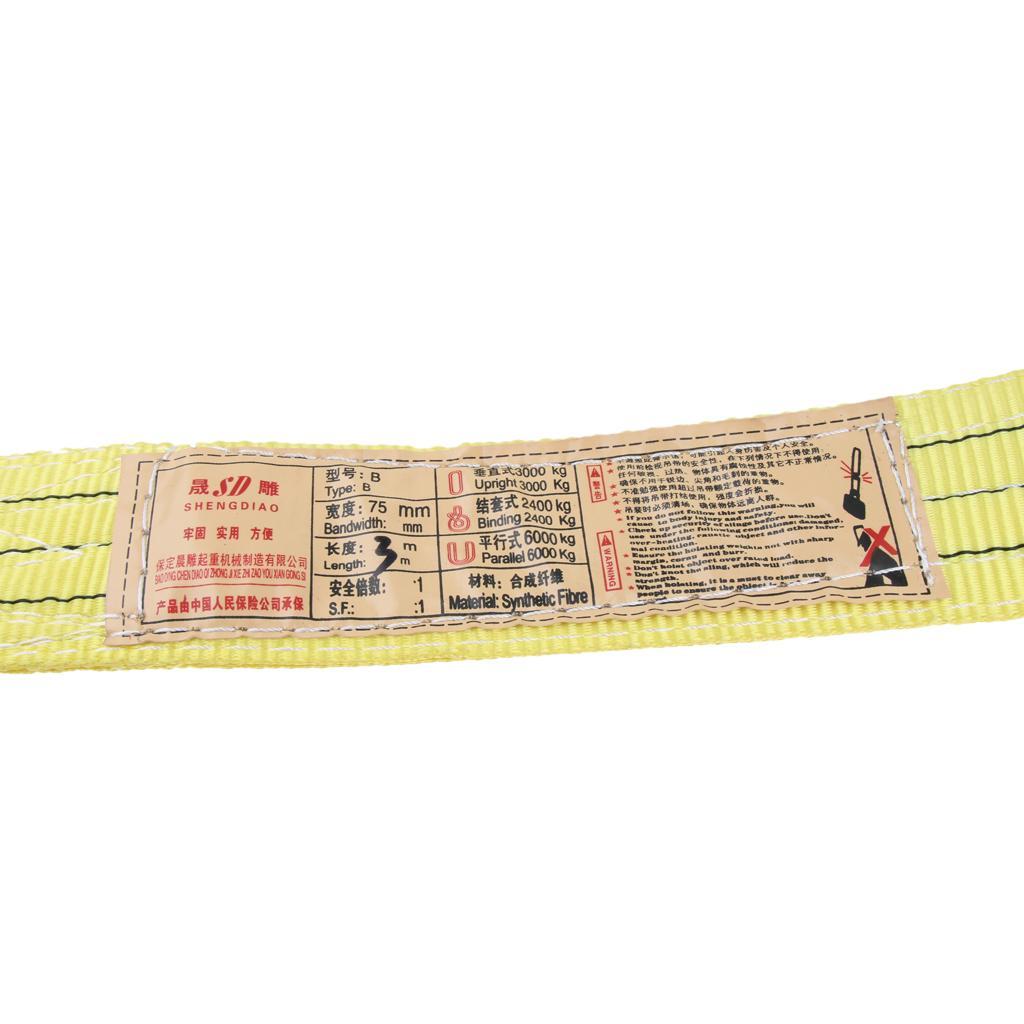 Heavy Duty Polyester Lift Sling Straight Eye Eye 3 Ton Lifting Sling 3meter