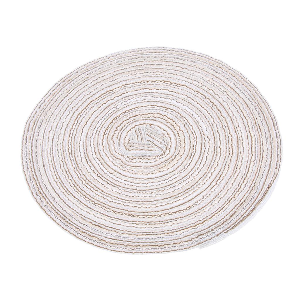 18cm Hand Knitting Ramie Table Round Placemat Thermal Insulation Mat Beige