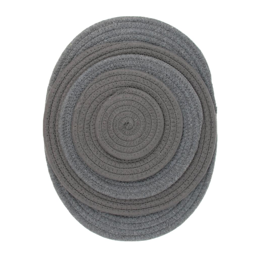 11cm Cotton Braided Round Table Placemat Heat Resistant Mat Coal