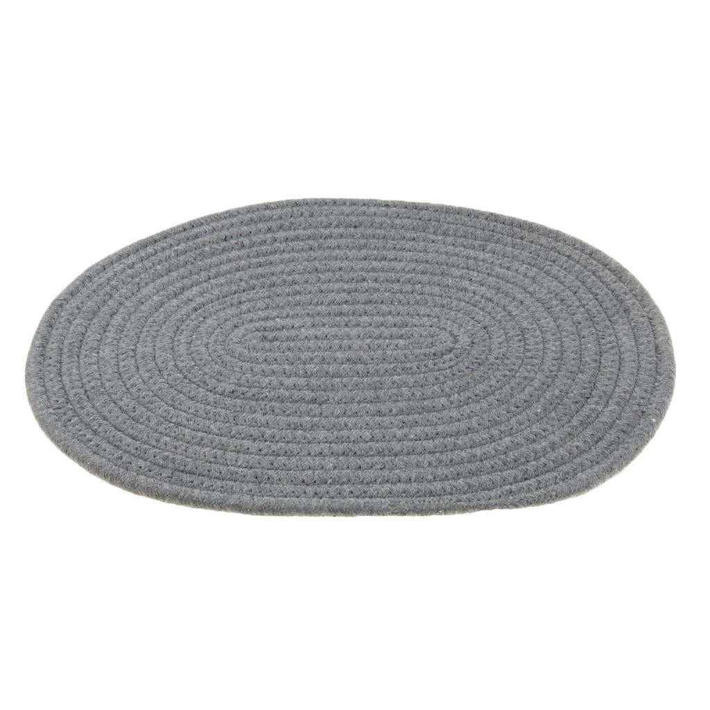 30*40cm Simple Elliptical Cotton Braided Woven Table Placemat Mat Coaster