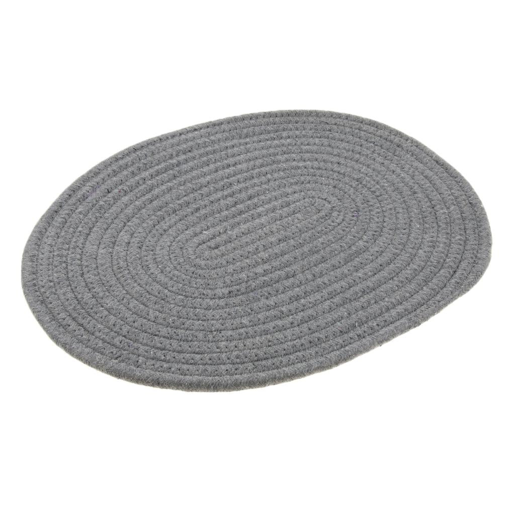 30*40cm Simple Elliptical Cotton Braided Woven Table Placemat Mat Coaster