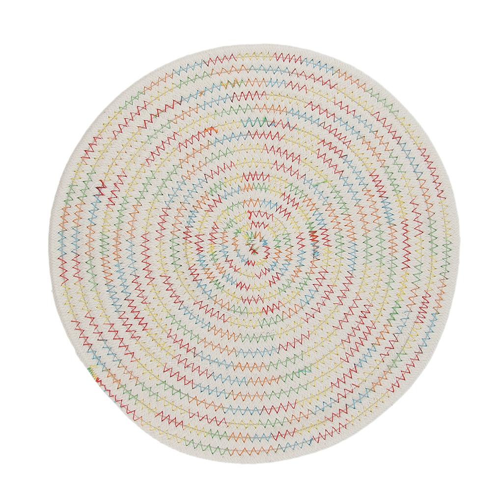 30cm Simple Round Cotton Braided Woven Table Placemat Mat Coaster, Washable