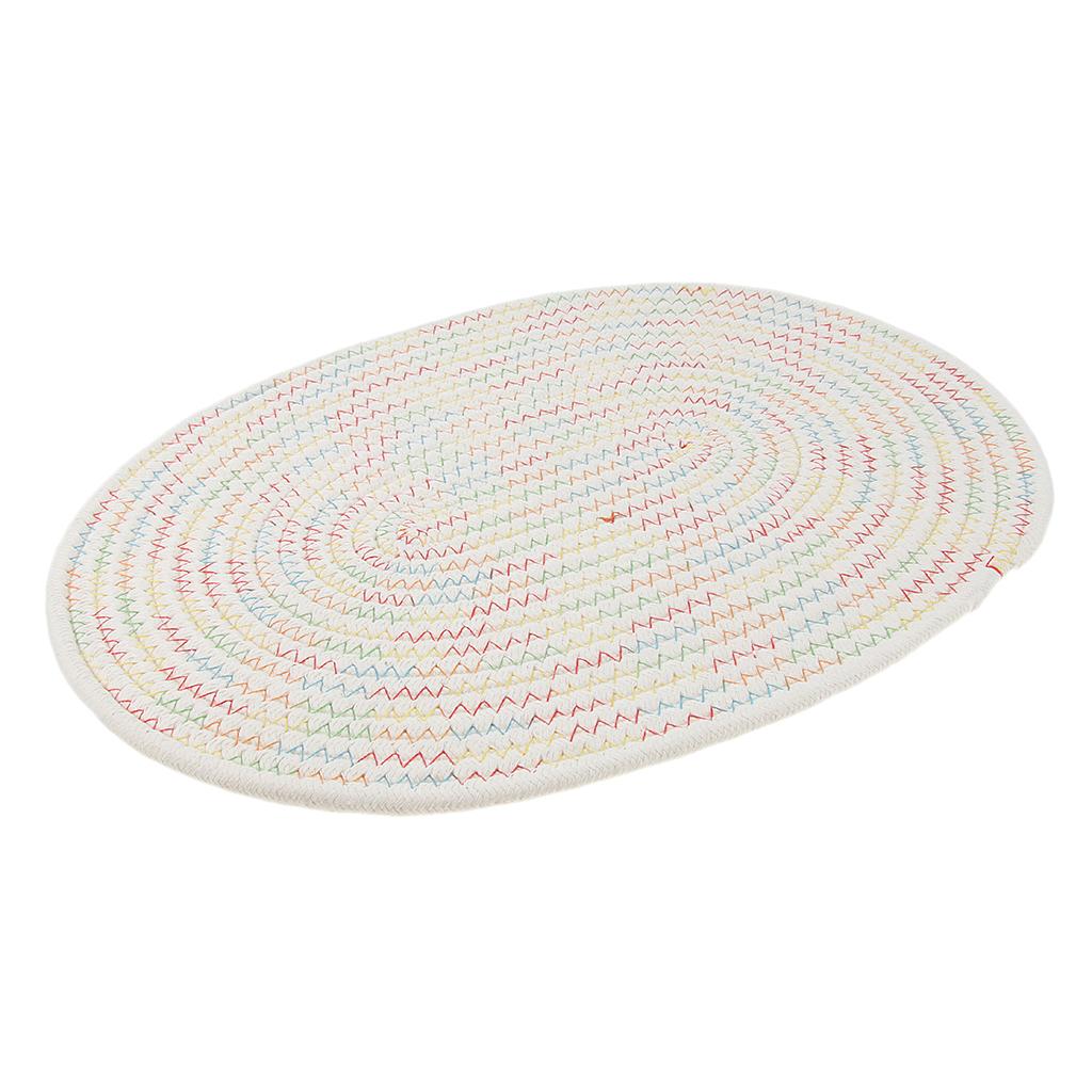 30*40 cm Simple Elliptical Cotton Braided Woven Table Placemat Mat Coaster