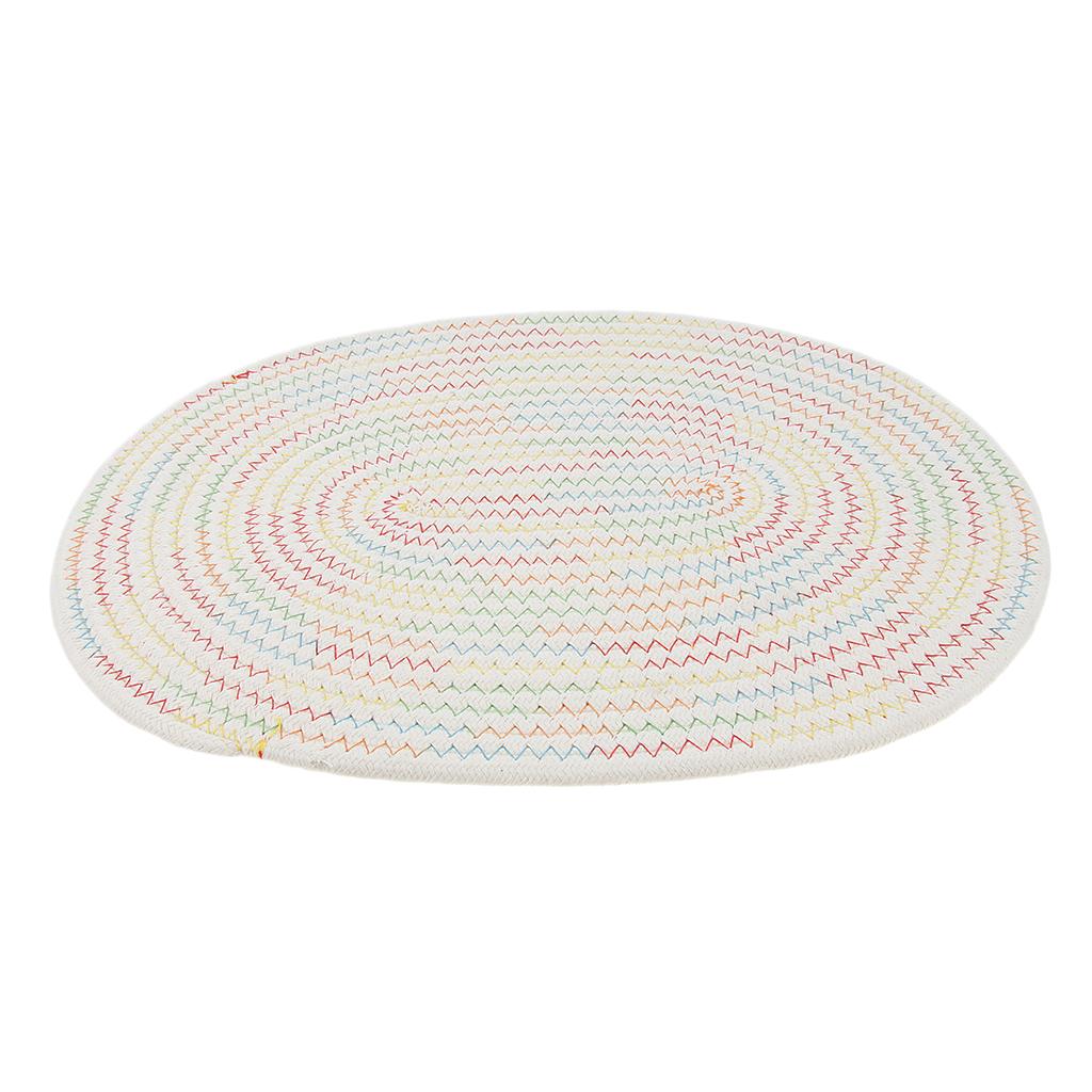 30*40 cm Simple Elliptical Cotton Braided Woven Table Placemat Mat Coaster