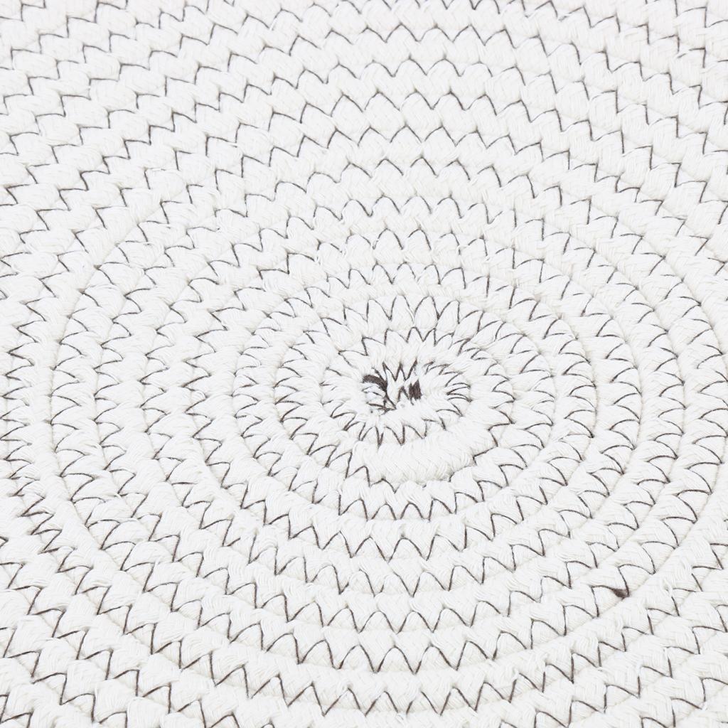 30cm Cotton Braided Round Table Placemat Thermal Insulation Mat Dark White