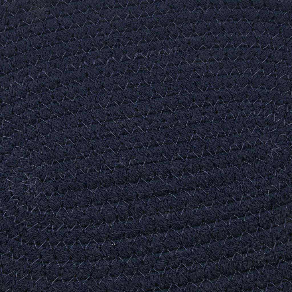 30*40cm Cotton Braided Round Table Placemat Thermal Insulation Mat Dark Blue