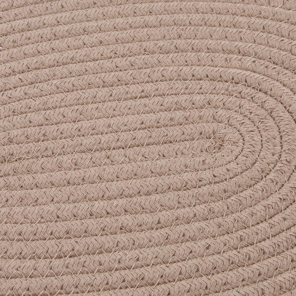 Oval Cotton Braided Table Placemats Non-Slip Coaster Table Mat Khaki 30x40cm