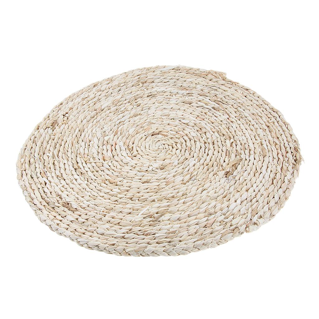 Round Corn Peel Straw Weave Placemat Tablemat Dinner Mat Pad Kitchen 45cm