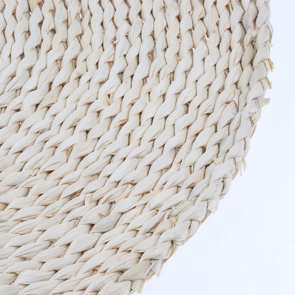 Round Corn Peel Straw Weave Placemat Tablemat Dinner Mat Pad Kitchen 50cm