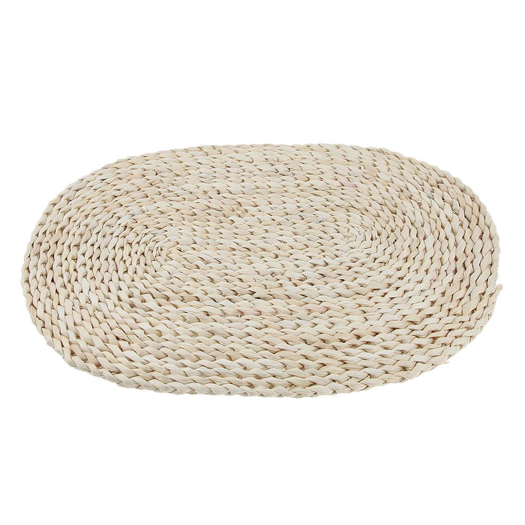 1Pcs Oval Corn Peel Straw Weave Placemat Tablemat Dinner Mat Pad 30x45cm