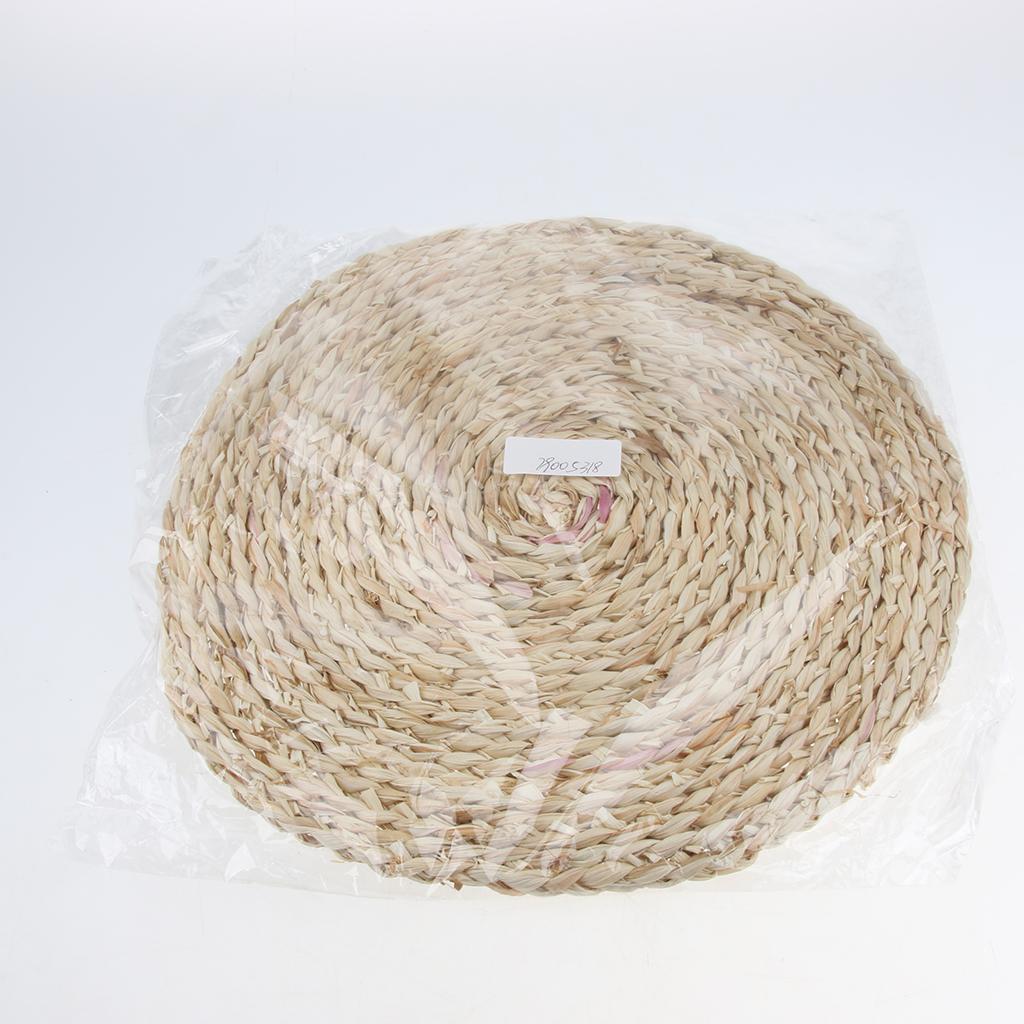 Round Corn Peel Straw Weave Placemat Tablemat Dinner Mat Pad Kitchen 35cm