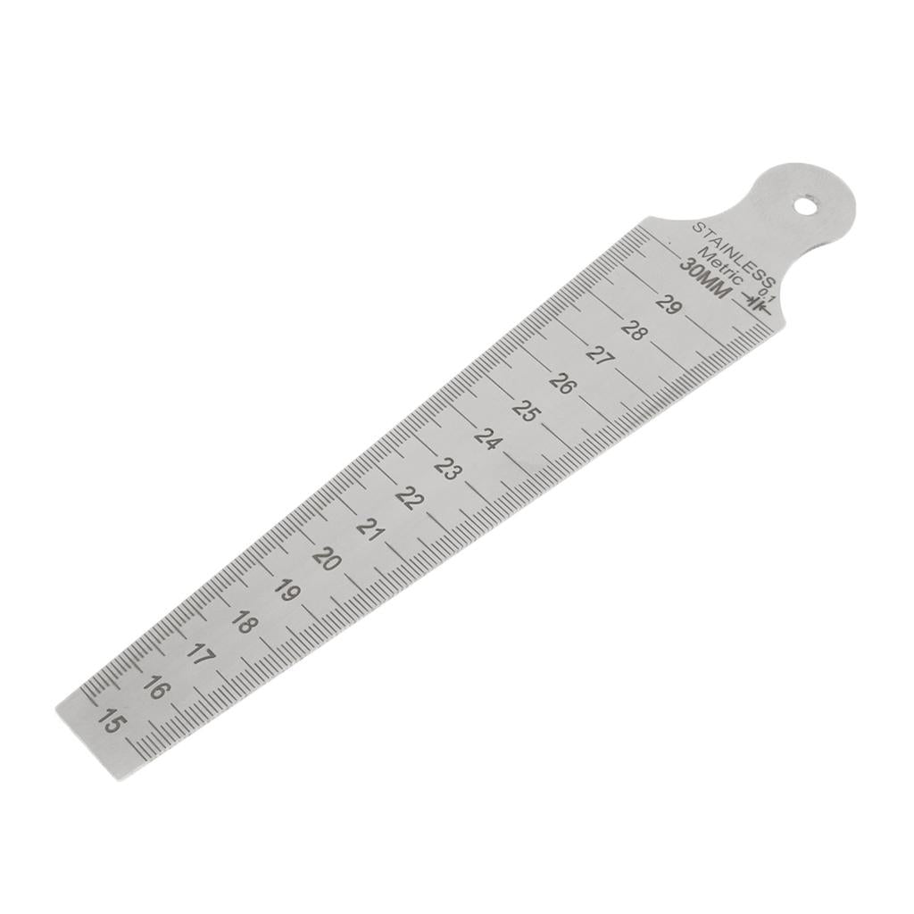 15-30mm Stainless Steel Welding Taper Gauge Gage Gap Hole Inspection Ruler