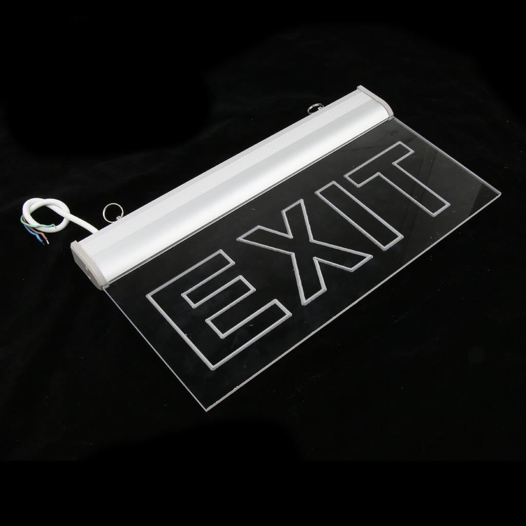 Acrylic Engraving LED Edge Light Indicator Safety Signs IP65 3W Exit