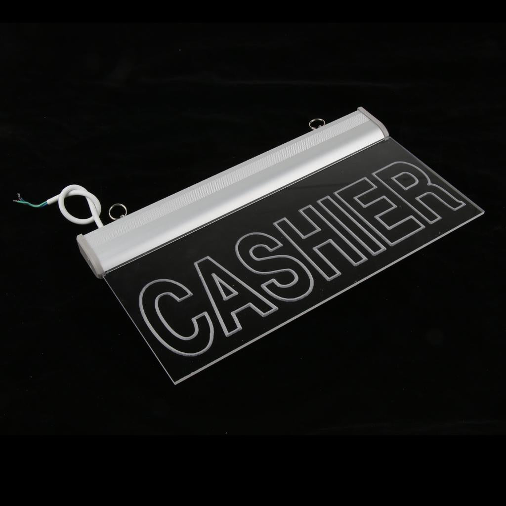 Acrylic Engraving LED Edge Light Indicator Safety Signs IP65 3W Cashier