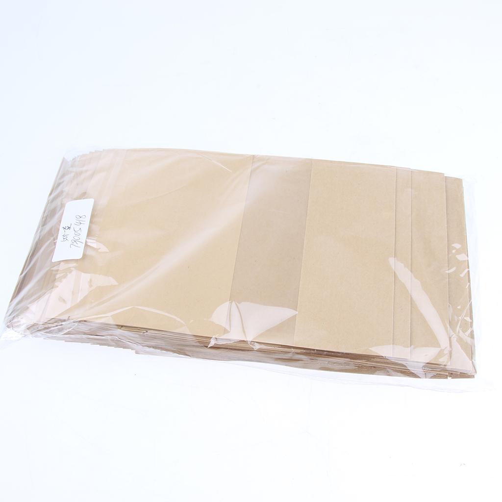 50x Kraft Paper Bag Stand Up Pouch Food Zip Lock Packaging w/ Window 14x20+4