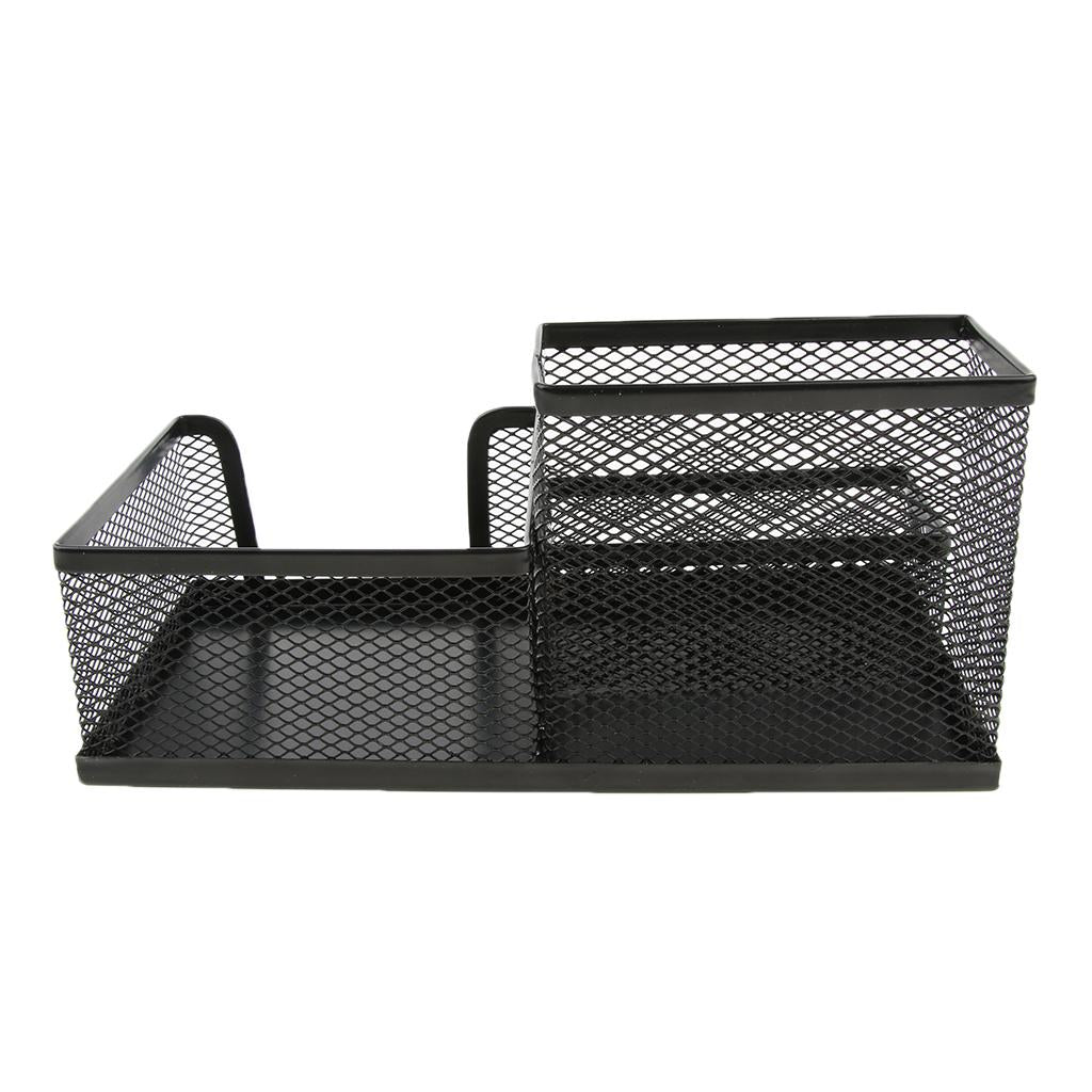 Office Mesh Desk Accessories Organizer Caddy Supplies Storage, 3-compartment