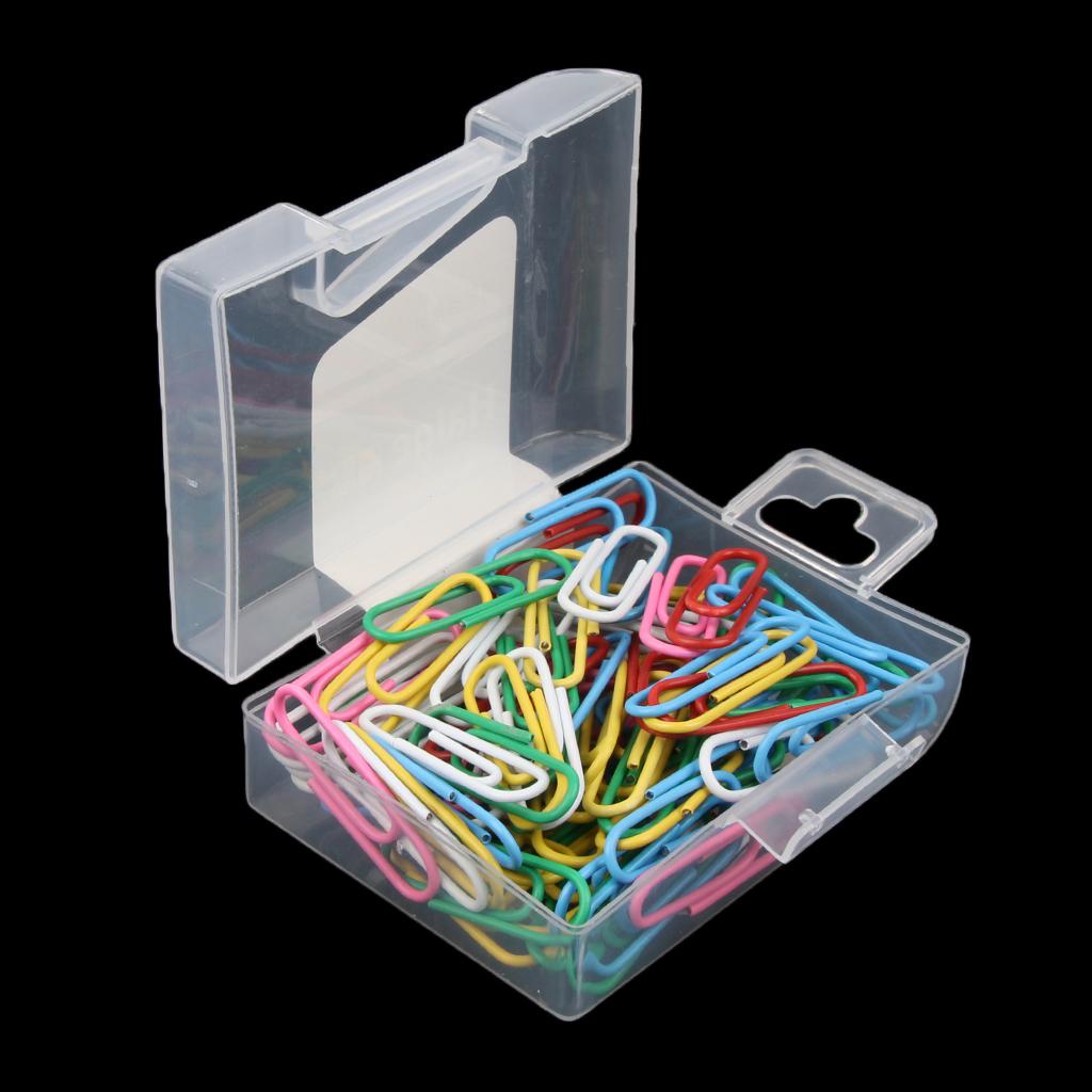 85pcs Colored Paper Clips Vinyl Coated Smooth Color Assorted standard #2