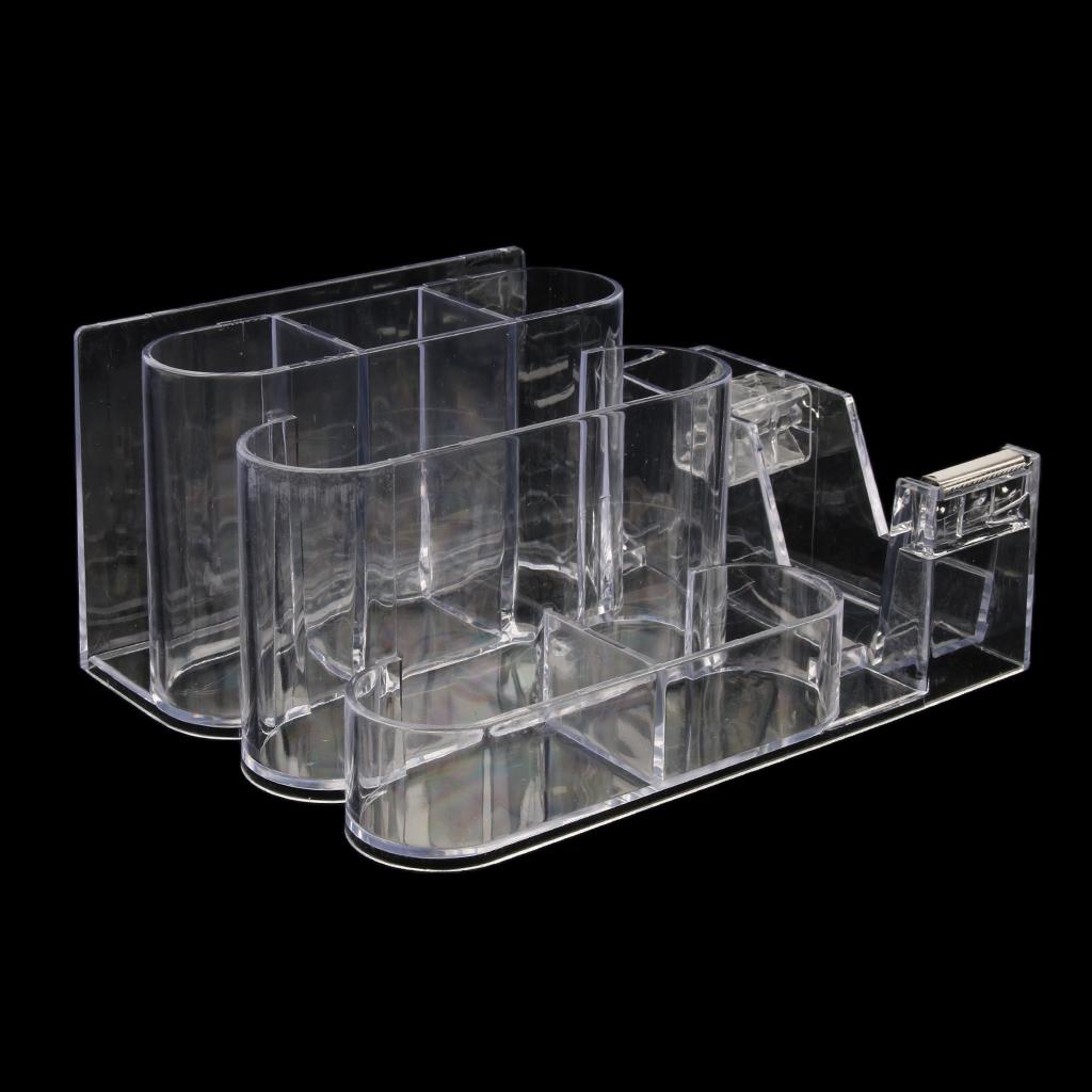 Office Acrylic Clear Desk Accessories Organizer Caddy Supply Storage